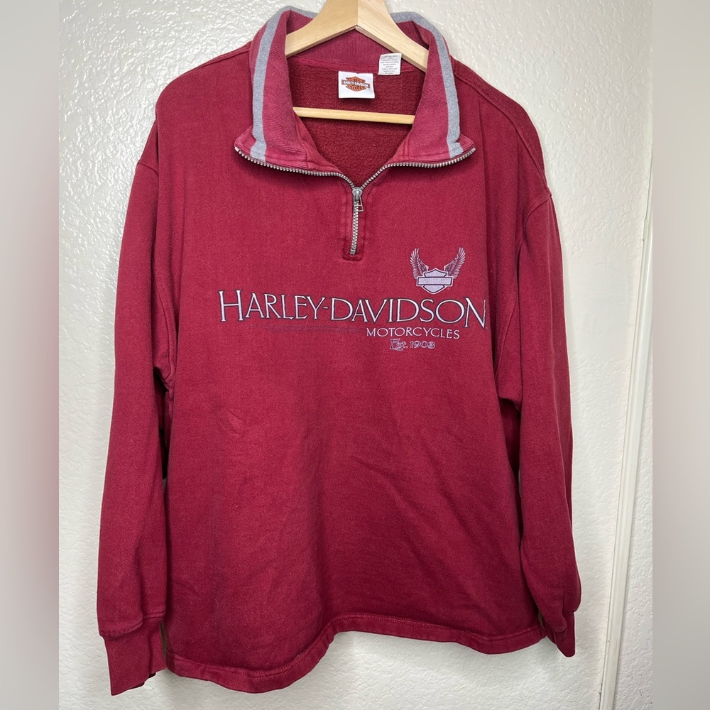 Harley Davidson Half Zip Pullover